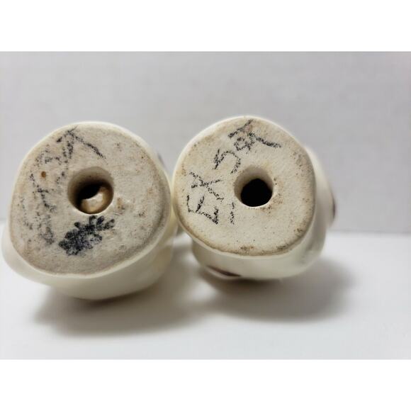 Vtg Shawne Ceramic Owl Salt & Pepper Shaker Set Handpainted Pottery - Picture 7 of 10